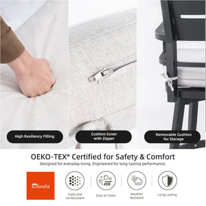 English Elm Modern Outdoor 2-Piece Swivel Bar Chairs - Ergonomic Design, Weather-Resistant Aluminum, 360° Comfort W1886P300273