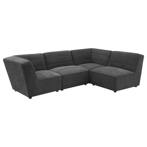 English Elm Ortega Boucle Armless Chair in Dark Charcoal — Deep Seating, Textured Fabric, Modular Lounge Comfort (97) B062P375541