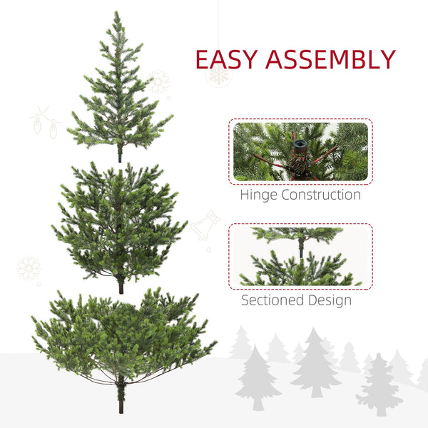 English Elm Homcom 7Ft Realistic Cedar Christmas Tree With 2901 Tips, Easy Setup, Durable & Safe For Holidays W2225P249641