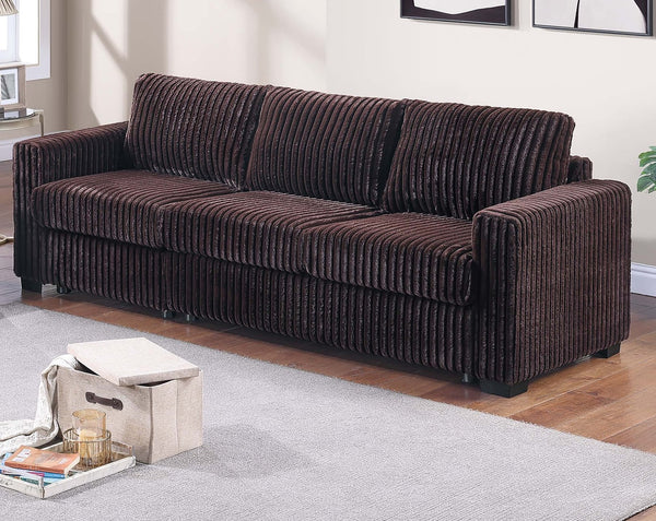 English Elm Modern Corduroy Sofa and Loveseat Set Plush Jumbo Fabric Living Room Seating B011S02203