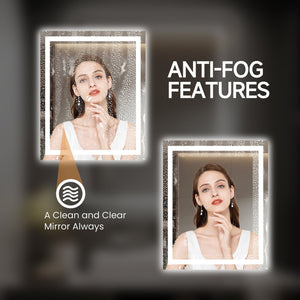 English Elm 20x28 Frameless Led Vanity Mirror with Anti-fog Dimming and Three Color Temperatures T3757P490351