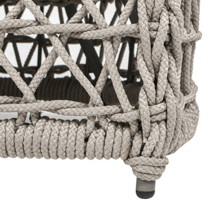 English Elm Jennifer Taylor Home - Everly 63.5" Woven Frame Barrel Loveseat Sofa in Oat Beige – Olefin Rope, Quick-Dry Cushions B2719P245983