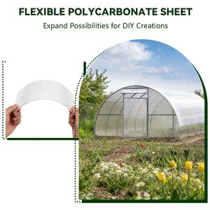 English Elm 10 Pack Twin Wall Polycarbonate Greenhouse Panels Uv Blocking Insulated Roofing Sheets W3213P460532