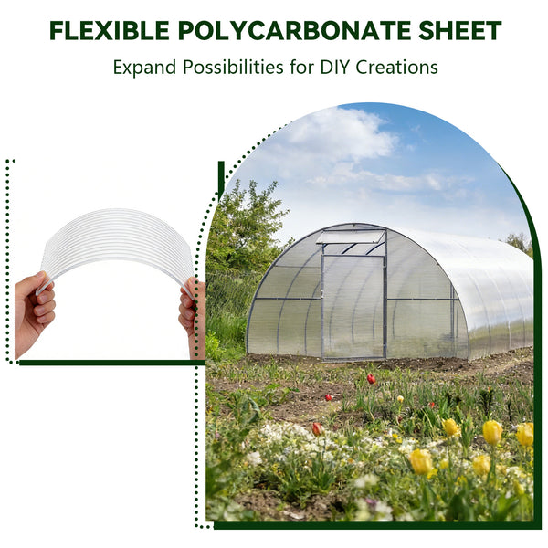 English Elm 10 Pack Twin Wall Polycarbonate Greenhouse Panels Uv Blocking Insulated Roofing Sheets W3213P460532