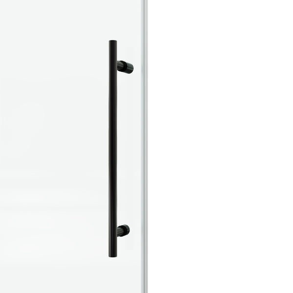English Elm 60*66"Fixed Premium Sliding Shower Door With Clear Tempered Glass & Stainless Steel Hardware, Leak-Proof T3177P320596