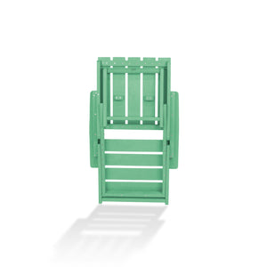 English Elm Shoreline Recycled Hdpe Folding Adirondack Chair Fully Assembled Modern Patio Seating Green B2745P409682