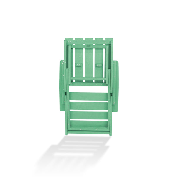 English Elm Shoreline Recycled Hdpe Folding Adirondack Chair Fully Assembled Modern Patio Seating Green B2745P409682