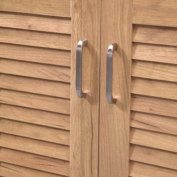 English Elm Multi Functional Shoe Storage Cabinet with Bench and Cushion, 7+3 Adjustable Panels, Ventilated Design for Entryway Oak 51.97 L x 17.32 W x 10.24 H W2948P242706