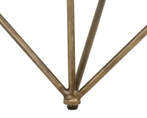 Sunpan Skyy Coffee Table - Elegant Carrara Marble Design with Antique Brass Frame for Modern Spaces Round - 40W x 40D x 15H