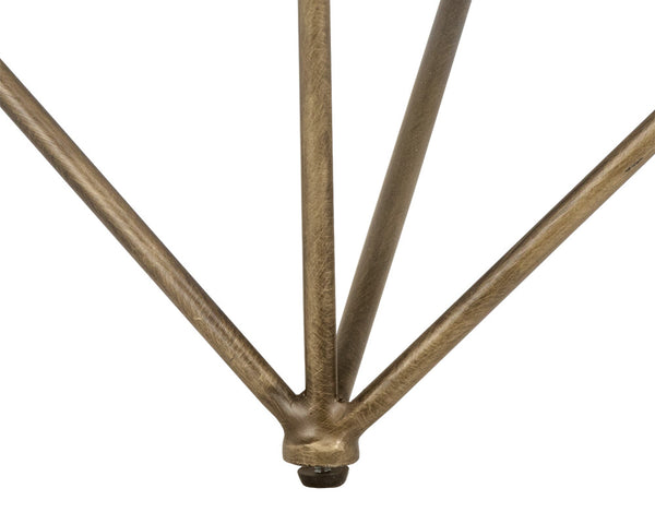 Sunpan Skyy Coffee Table - Elegant Carrara Marble Design with Antique Brass Frame for Modern Spaces Round - 40W x 40D x 15H