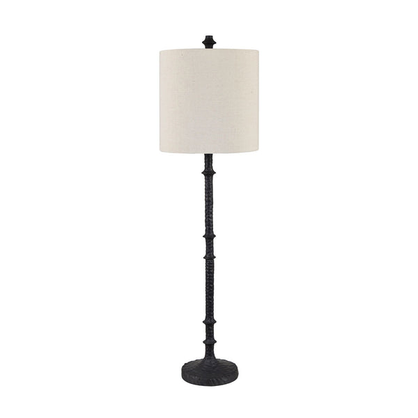 Crestview Collection 39.25"H Elegant Resin Buffet Lamp With Oatmeal Shade - Timeless Design, 3-way Socket & Sturdy Base   Cvavp2163