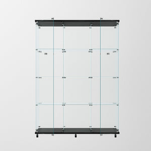 English Elm Tempered Glass Display Cabinet With Bluetooth Led Lights, Lockable Door, Mobile Design For Home & Office W3155S00011-GIGA