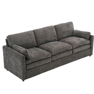 English Elm 101.2" Modular Chenille Sectional Sofa with Tufted Cushions and Deep Seating for Living Room Grey N719S001922E