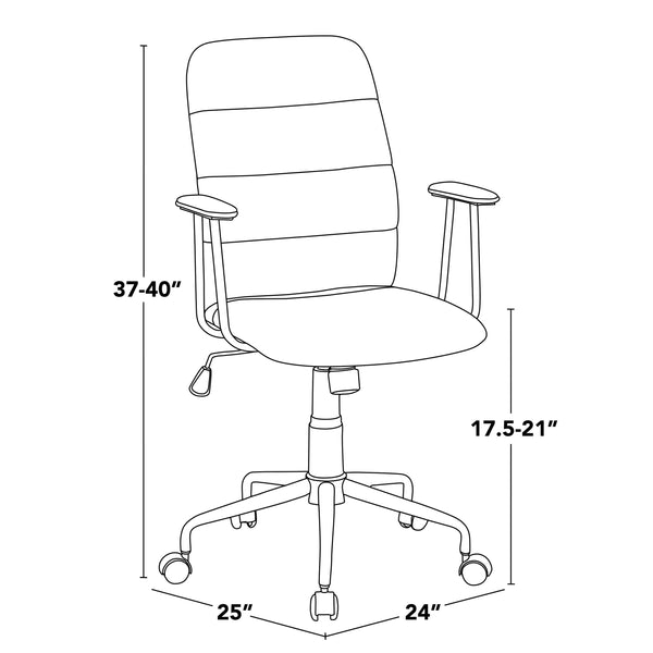 English Elm Office Chair with Faux Leather Upholstery Pneumatic Swivel Seat for Modern Workspaces Cream B202P474195