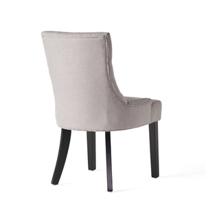 English Elm Cheney Tufted Upholstered Dining Chair Set with Solid Wood Legs for Modern Rooms 54181.00FLGY