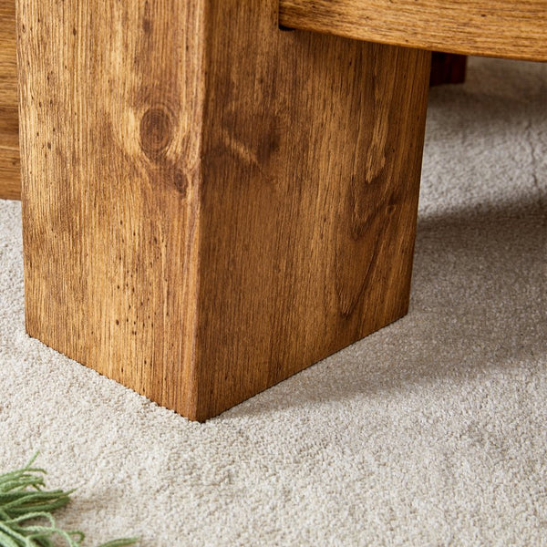 English Elm The detachable double-decker coffee table — Wood MDF, quick 10–15 min assembly, anti-collision, easy-clean modern design W1151P184841