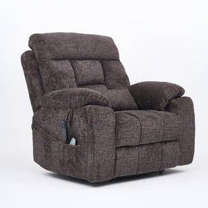 English Elm Old Age Electric Lift Recliner - Plush Velvet Chair With Dual Motors, Massage, Heat & 180° Recline W547S00052