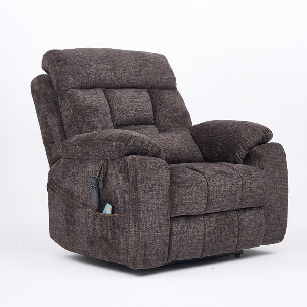 English Elm Old Age Electric Lift Recliner - Plush Velvet Chair With Dual Motors, Massage, Heat & 180° Recline W547S00052