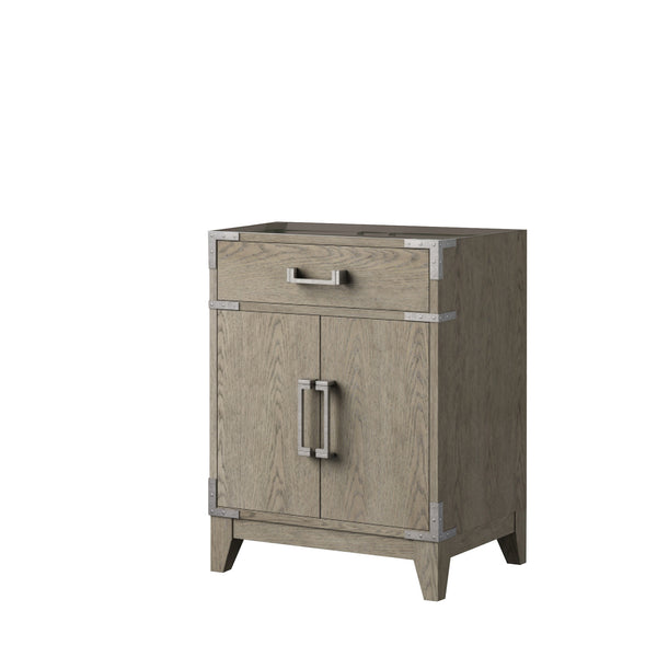 English Elm Grey Oak Single Bath Vanity - 24" Modern Design With Soft-Close Doors & Ample Storage Space B2731P259743