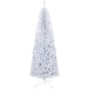 English Elm Homcom 7Ft Slim Douglas Fir Christmas Tree - Unlit, Realistic, Space-Saving Design For Festive Decor W2225P249649