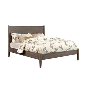 English Elm Mid-Century California King Wooden Platform Bed In Gray - Sleek Design For Modern Living Spaces B016S00027
