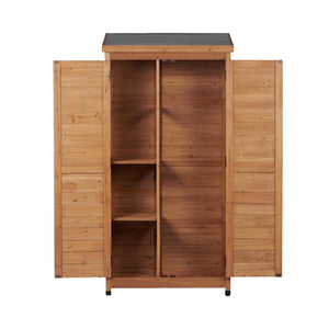 English Elm Outdoor Cedar Storage Cabinet Farmhouse Vertical Shed for Backyard Patio Garden Tools W2640P291256