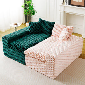 English Elm Luxury Color-Block Turtle Velvet Sofa – Versatile Modular Design For Cozy Living Room Comfort & Style W3371S00049