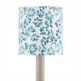 Block Print Green Drum Chandelier Shade