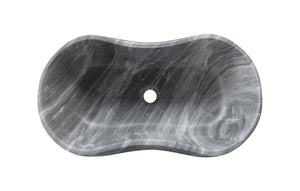 English Elm Carrara Gray Marble Vessel Sink - Semi-Polished, Unique Design For Elegant Bathrooms, 23.6X14.2 Inches W1696P333270