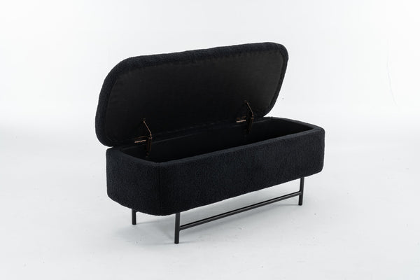 English Elm Bench Versatile Indoor Seating Solution In Elegant Black - Perfect For Living Room, Bedroom & Entryway T3903P372078