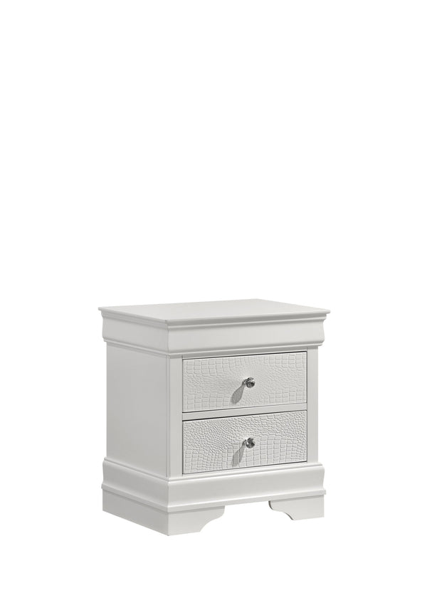 English Elm Blaze Modern 5-Piece Queen Bedroom Set With Led Headboard, Stylish Storage, And Sleek White Finish B009S02042