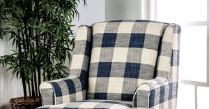 English Elm Transitional High Back Stripe Chair with Rolled Arms for Coastal Comfort and Supportive Seating Appeal Ivory 32 L x 36 W x 37 H B2741P375958