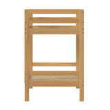 Simple Solid Wood Twin Over Twin Bunk Bed Natural Pine SOPB3HNPWS Walker Edison