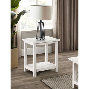 English Elm Castleton Farmhouse Pine End Table with Drawer and Open Shelf for Living Room B062P451670