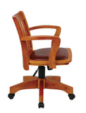 OSP Home Furnishings Deluxe Wood Banker's Chair Fruitwood Brown Finish