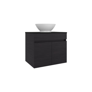 English Elm Bathroom Vanity with Sink Engineered Wood, Single Drawer Storage, Compact Modern Minimalist Design Black 27.56 L x 22.05 W x 12.2 H B097P350326