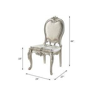 English Elm Bently Champagne Fabric Side Chair Set of 2 — Padded Cushions, Rubberwood Frame, 220lb Capacity B2726P296305