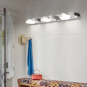 English Elm Modern Six Head Chrome Led Vanity Bar Light for Bathroom Mirror Bright Coverage W1340P248802