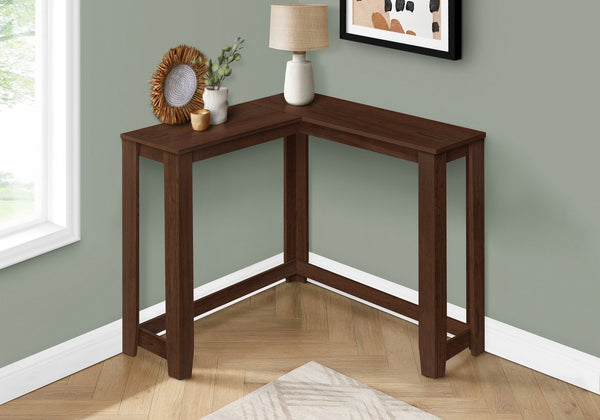 English Elm Accent Corner Console Table with Two-Tier Storage for Entryway, Hallway, Living Room, Modern Craftsmanship Cherry 39 L x 15 W x 6 H B2710P219393