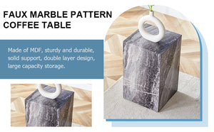 English Elm Elevate Your Living Room With A Modern Mdf Coffee Table In Textured Gray For Stylish Décor W1151P188002