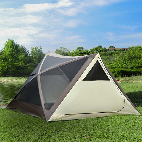 English Elm Outsunny Pop up Tent for 3 Waterproof Instant Setup Beach Camping with Rainfly W2225P217037