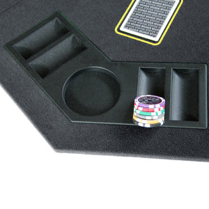 English Elm Ino Folding Octagon Felt Poker Tabletop for 8 Players with Cup Holders and Carry Case W2748P271362