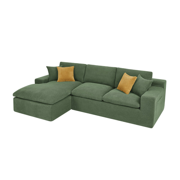 English Elm Cloud Sectional Sofa High Density Foam Deep Seat Upholstered Modern Living Room W5568S00005