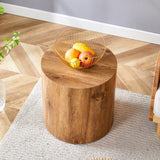 English Elm The Cylindrical Table With Its Patterned Design Can Be Easily Integrated Into A Variety Of Interior Styles, From Coffee Tables To Small Dining Tables, Workbenches Or Makeshift Writing Desks.