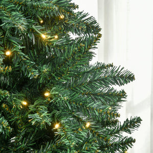 English Elm Homcom 7Ft Pre-Lit Douglas Fir Christmas Tree With 700 Warm White Leds, Realistic Look & Easy Setup W2225P249644