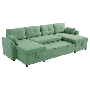 English Elm Swivel Barrel Accent Chair Chenille Tufted Round Club Seat for Living Room Lounge Green N719S002210F