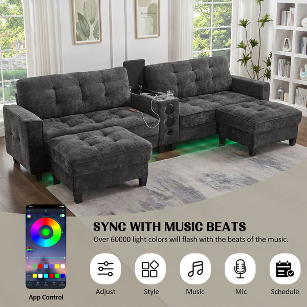 English Elm Swivel Barrel Accent Chair Chenille Tufted Round Club Seat for Living Room Lounge Grey N719S002290E