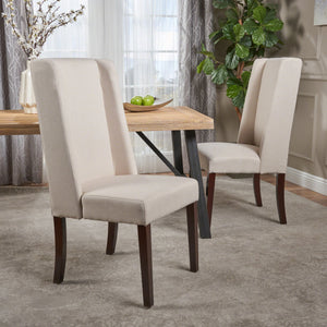 English Elm Dining Chair Set of 2 Wingback Upholstered Seats with Tapered Legs for Modern Spaces 60270.00IVY
