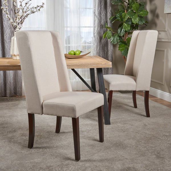 English Elm Dining Chair Set of 2 Wingback Upholstered Seats with Tapered Legs for Modern Spaces 60270.00IVY