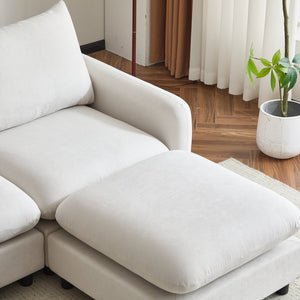 English Elm Christopher Knight Home® - 99 In. Modular L-Shaped Sectional Sofa Set With Ottoman – Versatile, Stylish, And Comfortable Solution N773IS00004W